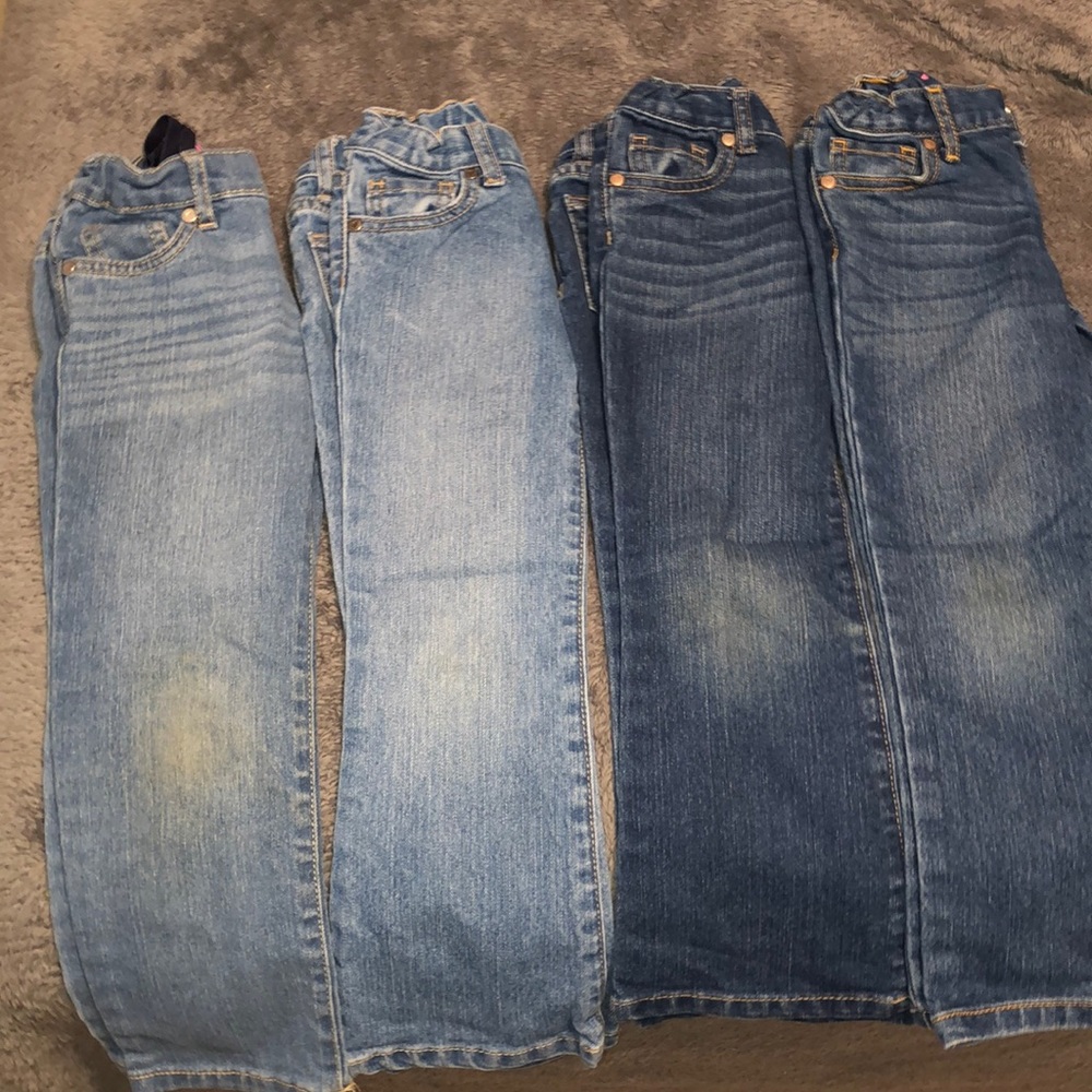 4 pairs of girls bootcut jeans